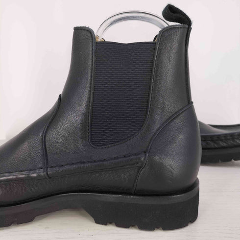イッセイミヤケメン ISSEY MIYAKE MEN スクエアトゥ シボ革 レザー モカシン サイドゴアブーツ メンズ JPN:26