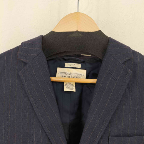 デニムアンドサプライラルフローレン DENIM&SUPPLY RALPH RAUREN 3B ストライプテーラードジャケット メンズ M