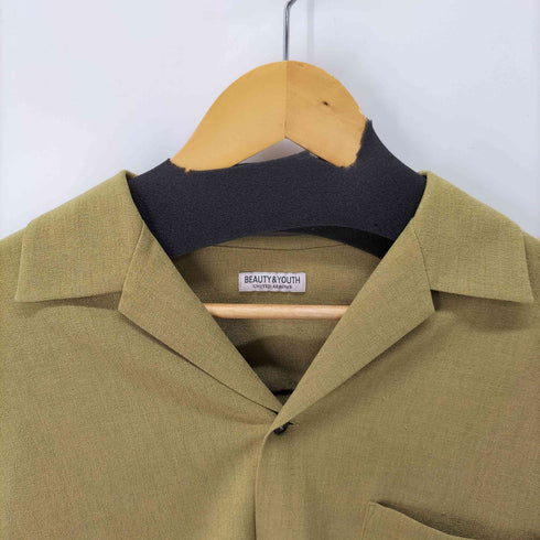 ビューティーアンドユースユナイテッドアローズ BEAUTY & YOUTH UNITED ARROWS リネンタッチ オープンカラー リラックス レギュラー 半袖 シャツ メンズ L