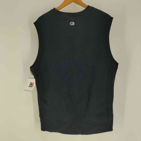チャンピオン Champion 青単 復刻 REVRSE WEAVE リバースウィーブ 目あり ワッペン 刺繍 ヘビーウエイト ベスト スウェット メンズ import:L