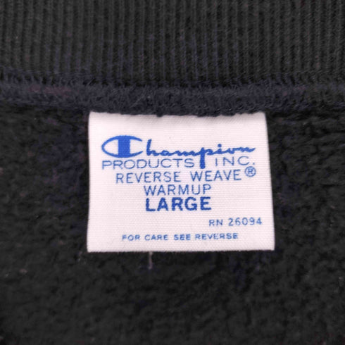 チャンピオン Champion 青単 復刻 REVRSE WEAVE リバースウィーブ 目あり ワッペン 刺繍 ヘビーウエイト ベスト スウェット メンズ import:L