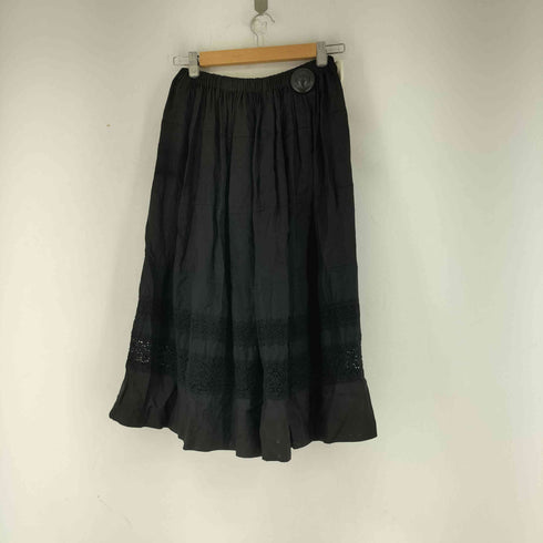 トリココムデギャルソン tricot COMME des GARCONS AD2013 製品染め レース切替スカート レディース