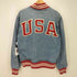 ポロラルフローレン POLO RALPH LAUREN USA VARSITY DENIM JACKET ウォッシュ加工 USAバーシティーデニム ジャケット Pワッペン ライト スタジャン メンズ import:M