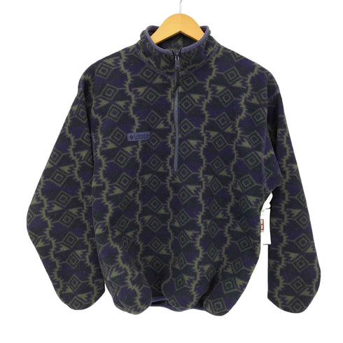 コロンビアスポーツウェア Columbia Sportswear 90S USA製 総柄 ハーフジップ L/S フリース レディース JPN:M