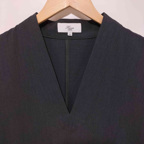 ハリス HARRISS Vネック スキッパーチュニックワンピース レディース 36