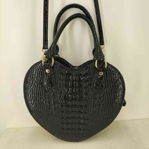 ヴィヴィアンウエストウッドロンドン Vivienne Westwood LONDON オーブ クロコダイル型押し エナメル 2WAY ハート ショルダーバッグ レディース