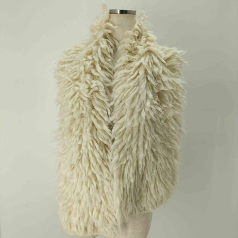ステラマッカートニー STELLA McCARTNEY シルク混 ボリューム ファーマフラー レディース