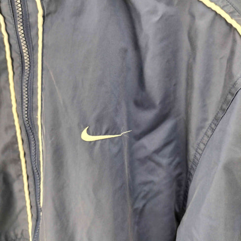 ナイキ NIKE 00S グレータグ スウッシュ ロゴ 刺繍 パイピング ライン パッカブルフード ナイロン ジャケット メンズ import:L