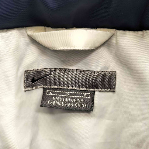 ナイキ NIKE 00S グレータグ スウッシュ ロゴ 刺繍 パイピング ライン パッカブルフード ナイロン ジャケット メンズ import:L