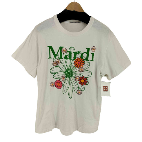 マルディメクルディ Mardi Mercredi ロゴプリント 花柄 S/S TEE レディース