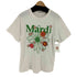 マルディメクルディ Mardi Mercredi ロゴプリント 花柄 S/S TEE レディース