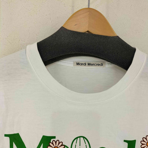 マルディメクルディ Mardi Mercredi ロゴプリント 花柄 S/S TEE レディース