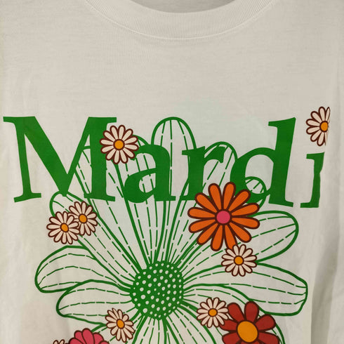 マルディメクルディ Mardi Mercredi ロゴプリント 花柄 S/S TEE レディース