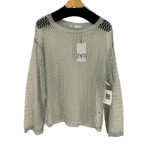 ザラ ZARA メタリック メッシュニット レディース JPN:L