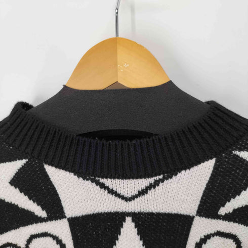 ザラ ZARA ハート&スター 総柄 ニット レディース import:S