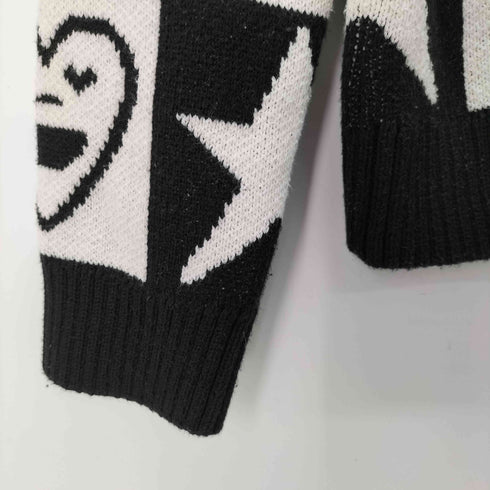 ザラ ZARA ハート&スター 総柄 ニット レディース import:S
