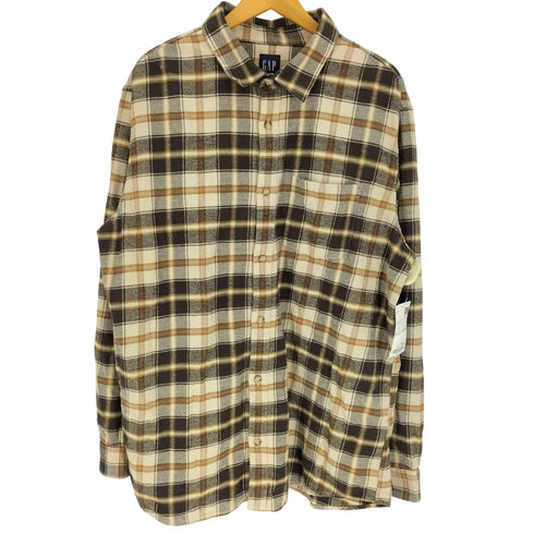 ギャップ Gap 24AW INTL LS LOGO F マドラスチェック L/S フランネル シャツ メンズ import:XL