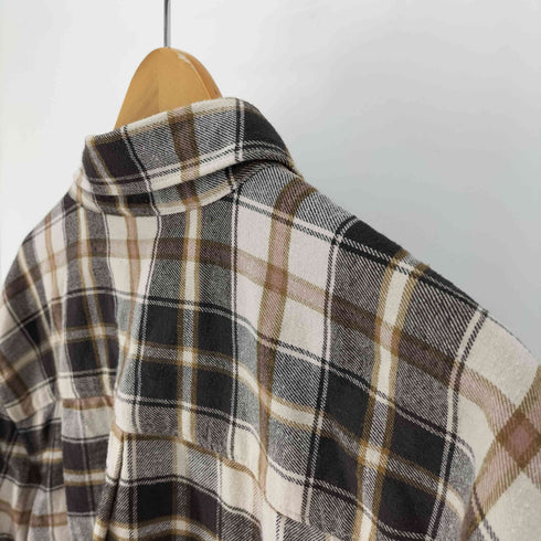 ギャップ Gap 24AW INTL LS LOGO F マドラスチェック L/S フランネル シャツ メンズ import:XL