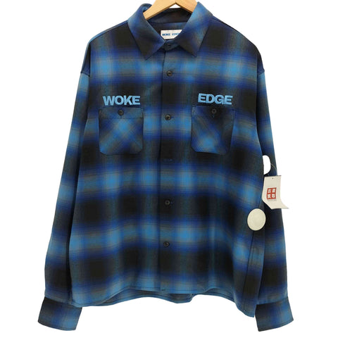 WOKE EDGE Ombre Shadow Check Shirt メンズ JPN:M