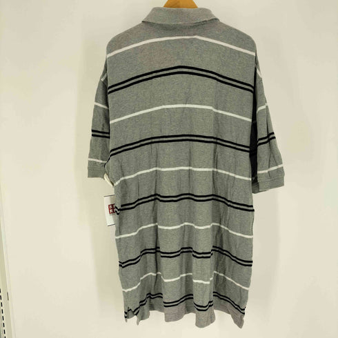 トミーヒルフィガー TOMMY HILFIGER ロゴ 刺繍 ボーダー ポロシャツ ビッグサイズ メンズ import:XXL