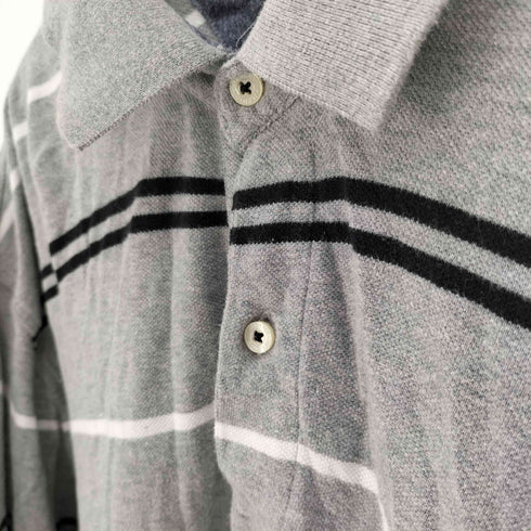 トミーヒルフィガー TOMMY HILFIGER ロゴ 刺繍 ボーダー ポロシャツ ビッグサイズ メンズ import:XXL