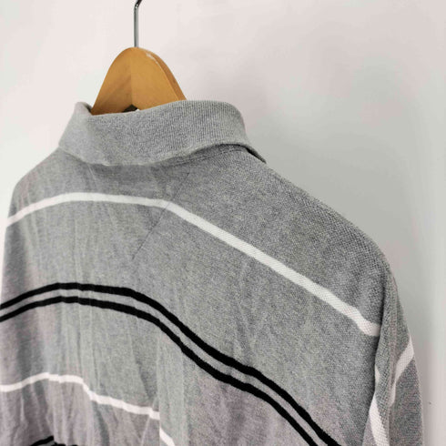 トミーヒルフィガー TOMMY HILFIGER ロゴ 刺繍 ボーダー ポロシャツ ビッグサイズ メンズ import:XXL