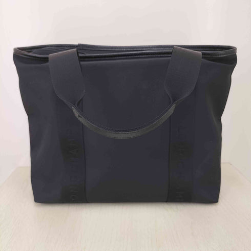 ロンシャン LONGCHAMP ロゴ エンボス加工 レザー 切替 ナイロン トートバッグ レディース