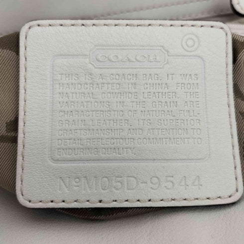 コーチ COACH 裏地 シグネチャー バックル ストラップ レザー ハンドバッグ レディース