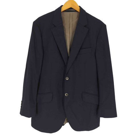 ハケットロンドン hackett london 13AW 裏地 千鳥格子 ストライプ 切替 ウール 2B テーラード ジャケット メンズ 40R 50R
