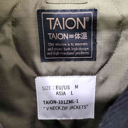 タイオン TAION ミリタリー Vネックジップ ダウンジャケット メンズ JPN:L