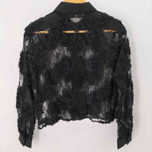 ザラ ZARA L/S 花柄シアーシャツ レディース import:XS