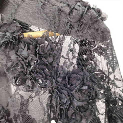 ザラ ZARA L/S 花柄シアーシャツ レディース import:XS