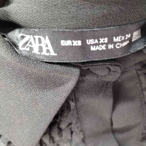 ザラ ZARA L/S 花柄シアーシャツ レディース import:XS