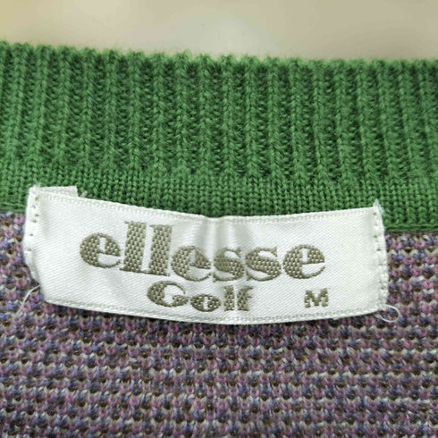 エレッセゴルフ ellesse GOLF フロントロゴウールニット メンズ M
