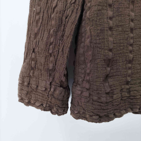 ミー イッセイミヤケ me ISSEY MIYAKE L/S シワ加工ハイネックブラウス レディース