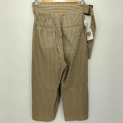 カーフ Caph ストライプ ベルテッドパンツ レディース F