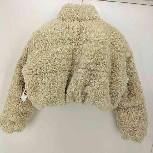 ザラ ZARA CROPPED FAUX SHEARLING PUFFER JACKET クロップドフェイクボアキルティングジャケット レディース import:S