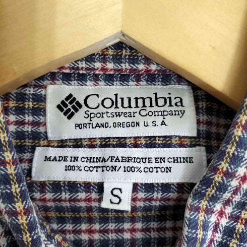 コロンビア Columbia ロゴパッチ コットン チェックシャツ メンズ import:S