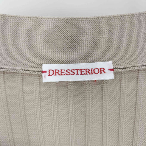 ドレステリア DRESSTERIOR コットン レーヨン リブ ニット Vネック ワンピース レディース JPN:38