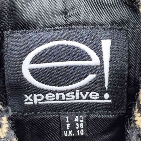 e xpensive ヘリンボーン スタンドカラーコート レディース UK 10