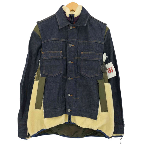 サカイ Sacai 20AW FAUX SHEARING PUFFER JACKET デニムジャケット メンズ JPN:1