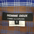 コムデギャルソンオムドゥ COMME des GARCONS HOMME DEUX 16aw テールカット クレイジーパターン切替 チェックシャツ メンズ M