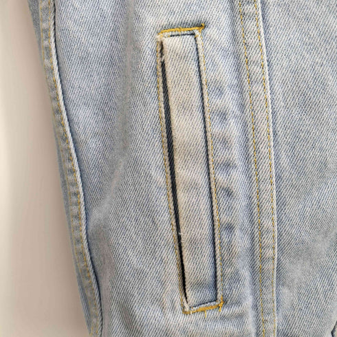 GOULDS PUMPS 企業 刺繍 ロゴ 4ポケット 4th型 デニムジャケット メンズ import:XL