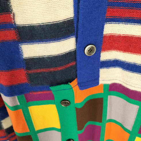 コムデギャルソンオムプリュス COMME des GARCONS HOMME PLUS 20aw Color Resistance カラーレジスタンス期 総柄 ドッキング 切替 ロングカーディガン メンズ M