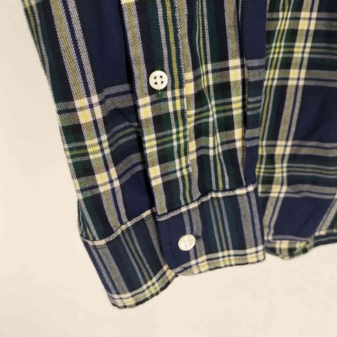 ラコステライブ Lacoste Live タータンチェック 切替 ボタンダウンシャツ メンズ M