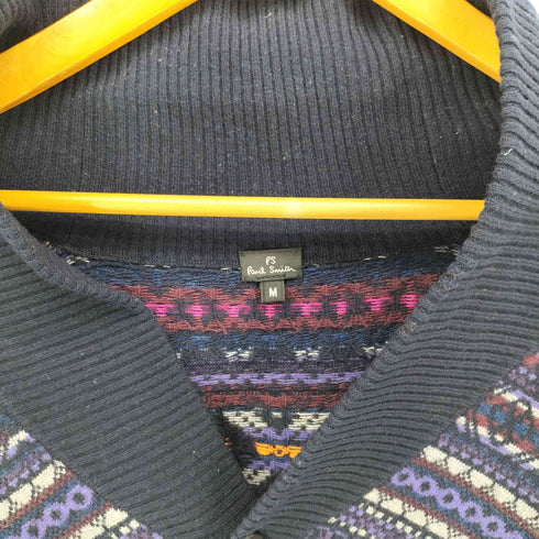 ピーエスポールスミス PS Paul Smith 総柄 ウール ニット カーディガン メンズ import:M