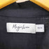MagicLinen アシンメトリーヘム リネンシャツ ブラック レディース XS-M
