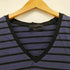 ディーゼルブラックゴールド DIESEL BLACK GOLD Vネック ボーダーS/S Tシャツ レディース import:XS