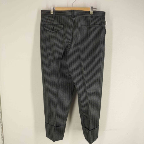 コムデギャルソンオムプリュス COMME des GARCONS HOMME PLUS 12aw NEITHERMAN NOR WOMAN 男でも女でもない期 ウールギャバ センタープレス ロールアップスラックス メンズ L
