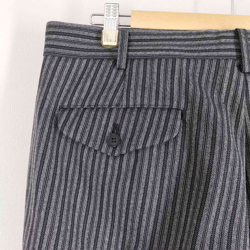 コムデギャルソンオムプリュス COMME des GARCONS HOMME PLUS 12aw NEITHERMAN NOR WOMAN 男でも女でもない期 ウールギャバ センタープレス ロールアップスラックス メンズ L